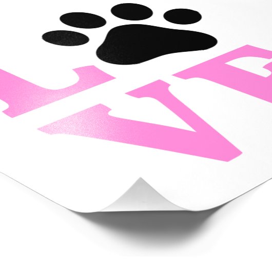 LOVE Pauw Print Design Foto Afdruk (Hoek)