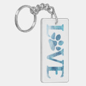 Love Paw Blue Sleutelhanger (Voorkant Links)