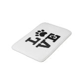 Love Paw Print Bath Mat (Gekanteld)