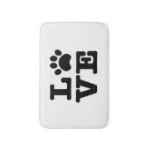 Love Paw Print Bath Mat (Voorkant Verticaal)