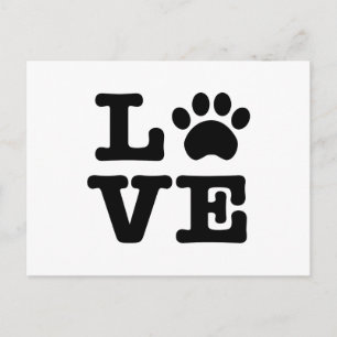 Love Paw Print Briefkaart