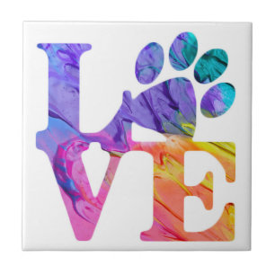 Love Paw Print - Gifts for Hondenliefhebbers Tegeltje