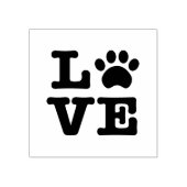 Love Paw Print Hout Rubber Stamp Rubberstempel (Afrduk)
