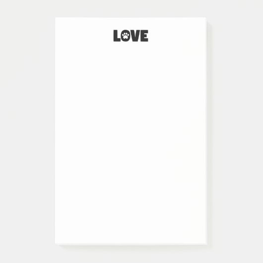 Love Paw Print Post-it® Notes (Voorkant)