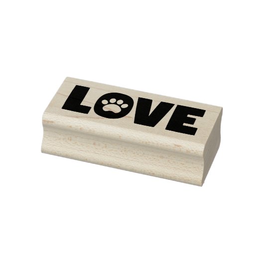 Love Paw Print Rubberstempel (Stempel)