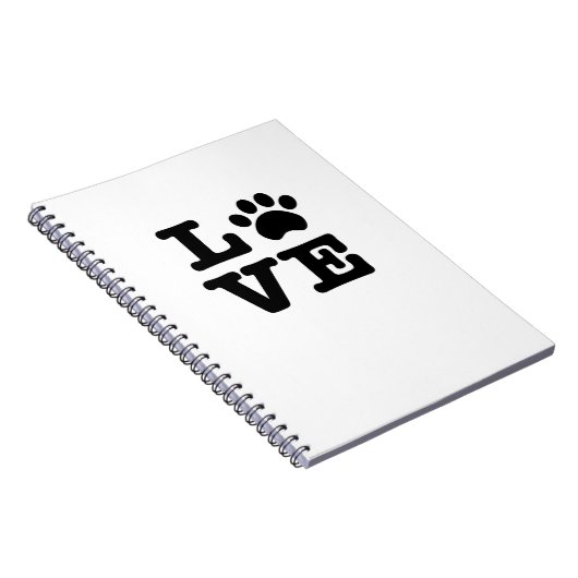 Love Paw Print Spiral notebook Notitieboek (Rechterzijde)