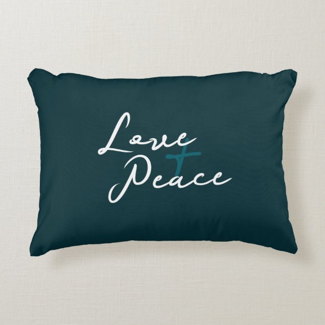 Love & Peace Accent Pillow Kussen (Voorkant)