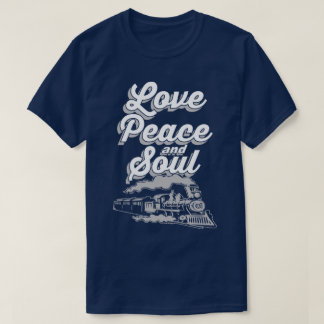 Love Peace and Soul Music Pop Disco Slogan T-Shirt