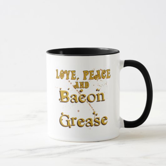 Love Peace & Bacon Grease Mok (Rechts)