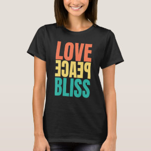 Love Peace Bliss Women Mannen Human Retro Lov T-shirt