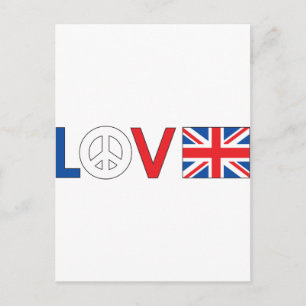 Love Peace Britain Briefkaart