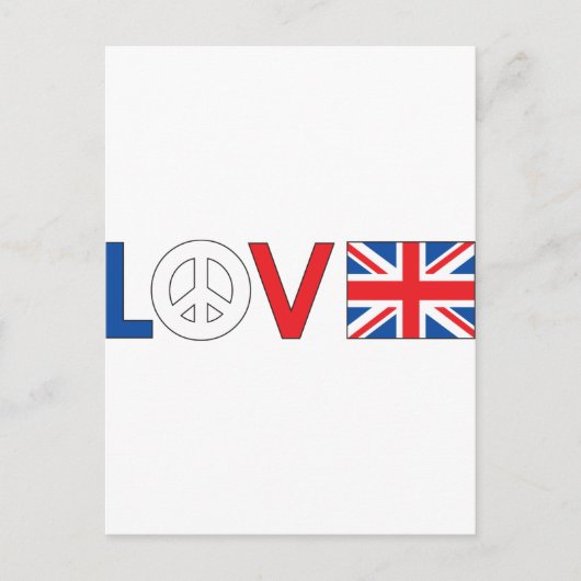 Love Peace Britain Briefkaart (Voorkant)