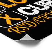 LOVE PEACE CURE RSD CRPS BEWUSTZIJN POSTER (Hoek)