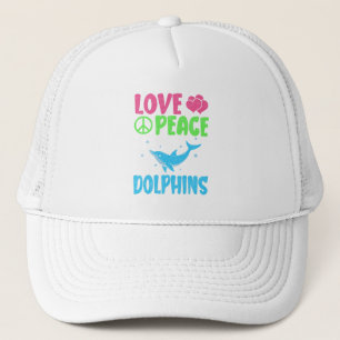 Love Peace Dolfijnen Schattige Zee Dieren Dolfijn Trucker Pet