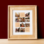 LOVE & PEACE FAMILLE PHOTO COLLAGE POSTER ET IMPRI