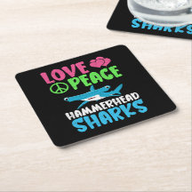 Love Peace Hammerhead Sharks Schattige Zee Animals
