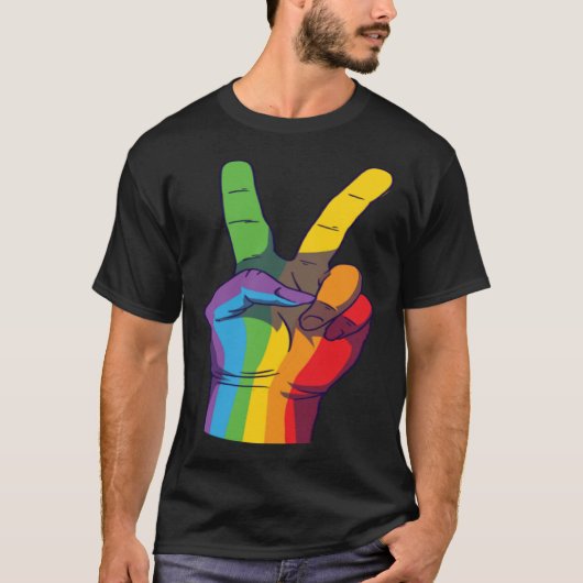 Love Peace Hands T-shirt (Voorkant)