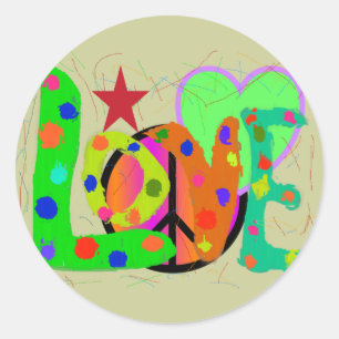 Love Peace & Harmony T-shirts en geschenken Ronde Sticker