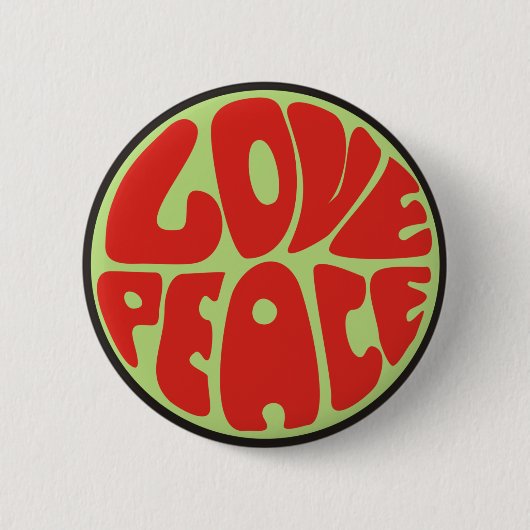 love peace Hippie Spruch Ronde Button 5,7 Cm (Voorkant)