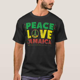 Love Peace Jamaica Peace Sign Reggae Jamai T-shirt