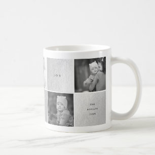 Love Peace Joy Blocks Photo Collage Holiday Mug
