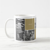 Love Peace Joy Blocks Photo Collage Holiday Mug (Gauche)