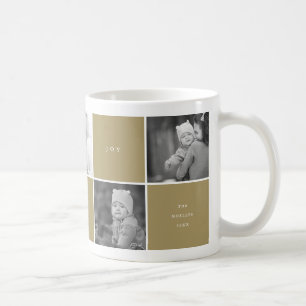 Love Peace Joy Blocks Photo Collage Holiday Mug