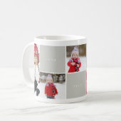 Love Peace Joy Couleur Blocs Photo Collage Mug (Devant gauche)