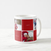 Love Peace Joy Couleur Blocs Photo Collage Mug (Devant droit)