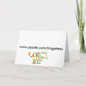 LOVE PEACE JOY FEESTDAGEN KAART (Achterkant)