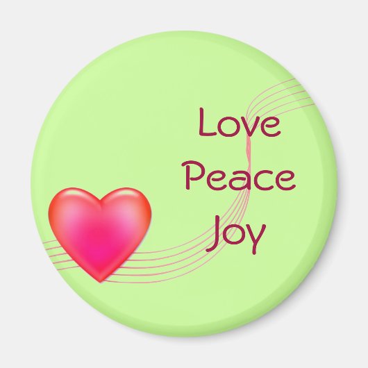 Love Peace Joy Fridge Magnet Magneet (Voorkant)