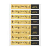 Love Peace Joy Gold Foil Étiquette de adresse (Feuille)