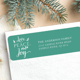 Love Peace Joy Holiday Etiket