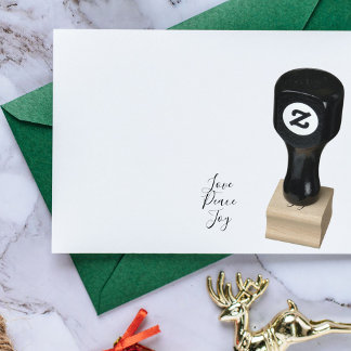 Love Peace Joy Inspirerend kerstinkt Rubberstempel