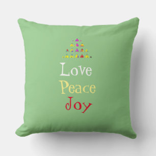 Love Peace Joy Kerstmis Kussen