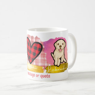 Love Peace Labrador Retriever Valentijnsdag Dog Koffiemok