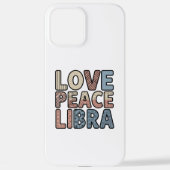 Love Peace Libra iPhone hoesje iPhone 12 Pro Max Hoesje (Achterkant)