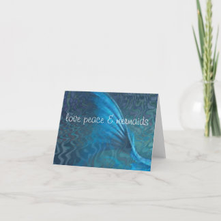Love Peace & Mermaids Card Kaart
