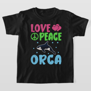 Love Peace Orca Schattige Zee Animals Orka Lover T-shirt