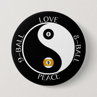 Love Peace pool-knoppen Ronde Button 7,6 Cm