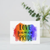 Love Peace Pride Briefkaart (Staand voorkant)