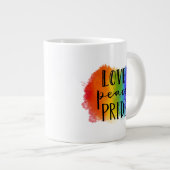 Love Peace Pride Extra Grote Beker (Voorkant rechts)