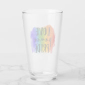 Love Peace Pride Glas (Achterkant)