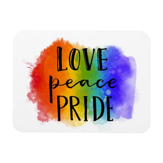 Love Peace Pride Magneet (Horizontaal)