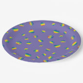 Love Peace Pride Rainbow Papieren Bordje (Gekanteld)