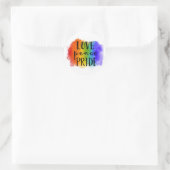Love Peace Pride Ronde Sticker (Tas)