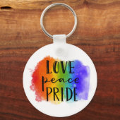 Love Peace Pride Sleutelhanger (Voorkant)