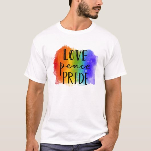 Love Peace Pride T-shirt (Voorkant)