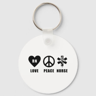 Love Peace RN Sleutelhanger