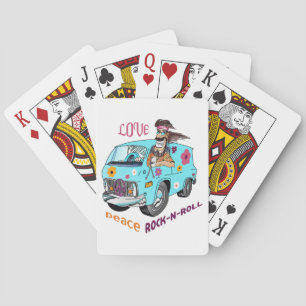 Love Peace Rock N Roll Pokerkaarten